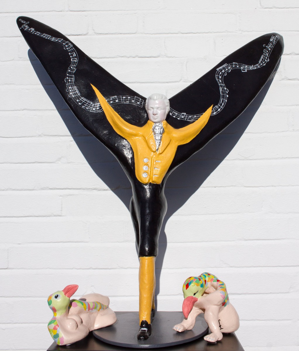 Beflügelter Monzart mit Papageno & Papagena