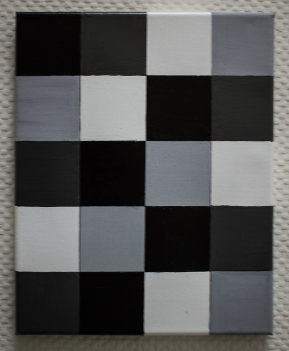 Quadrate schwarz-weiß-grau