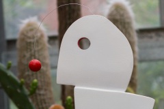 verspielter kubistischer Schneemann